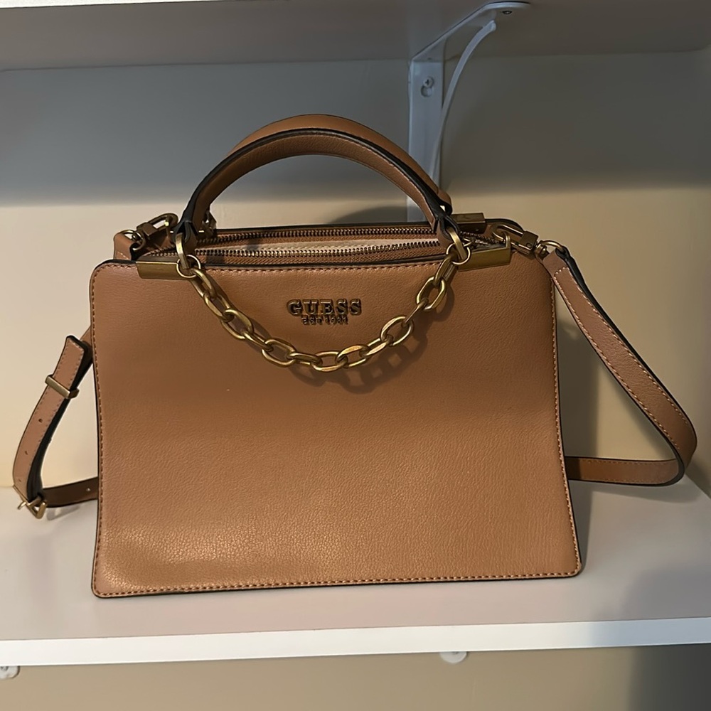 Guess Brown Satchel Bag
